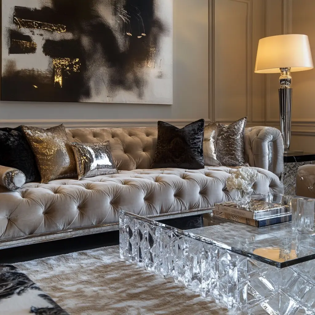 Crystal or Lucite Legs