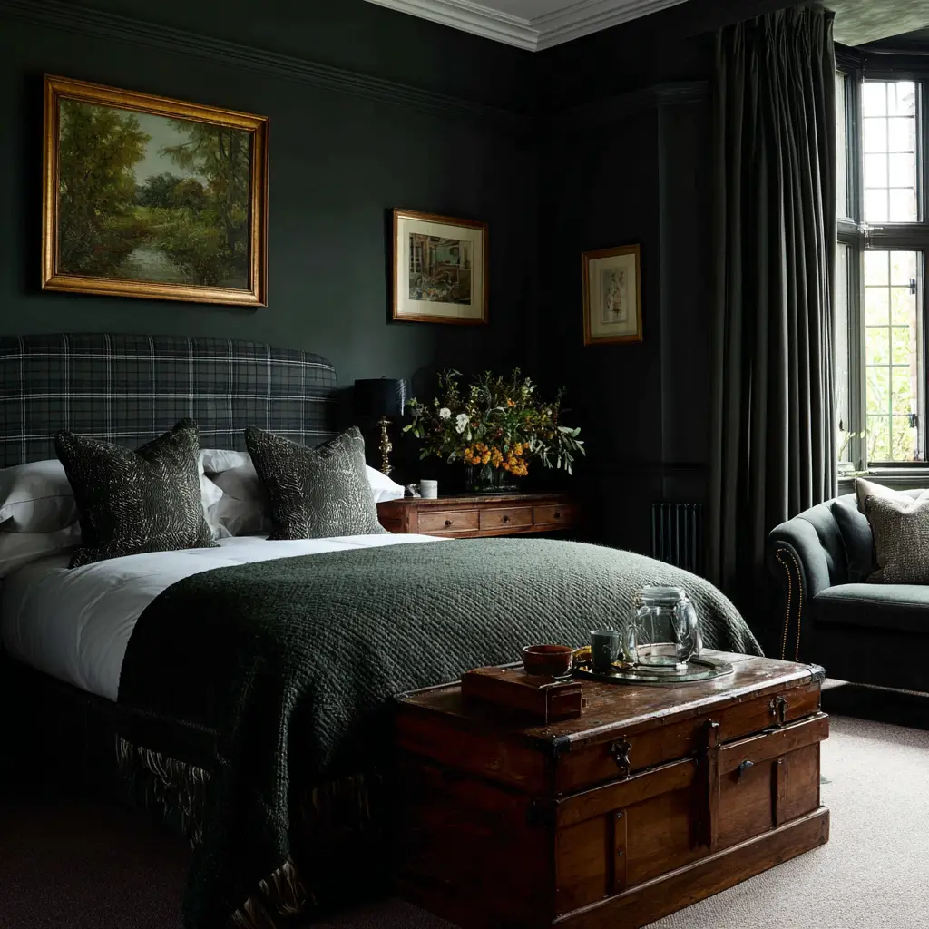 Dark Green Bedroom