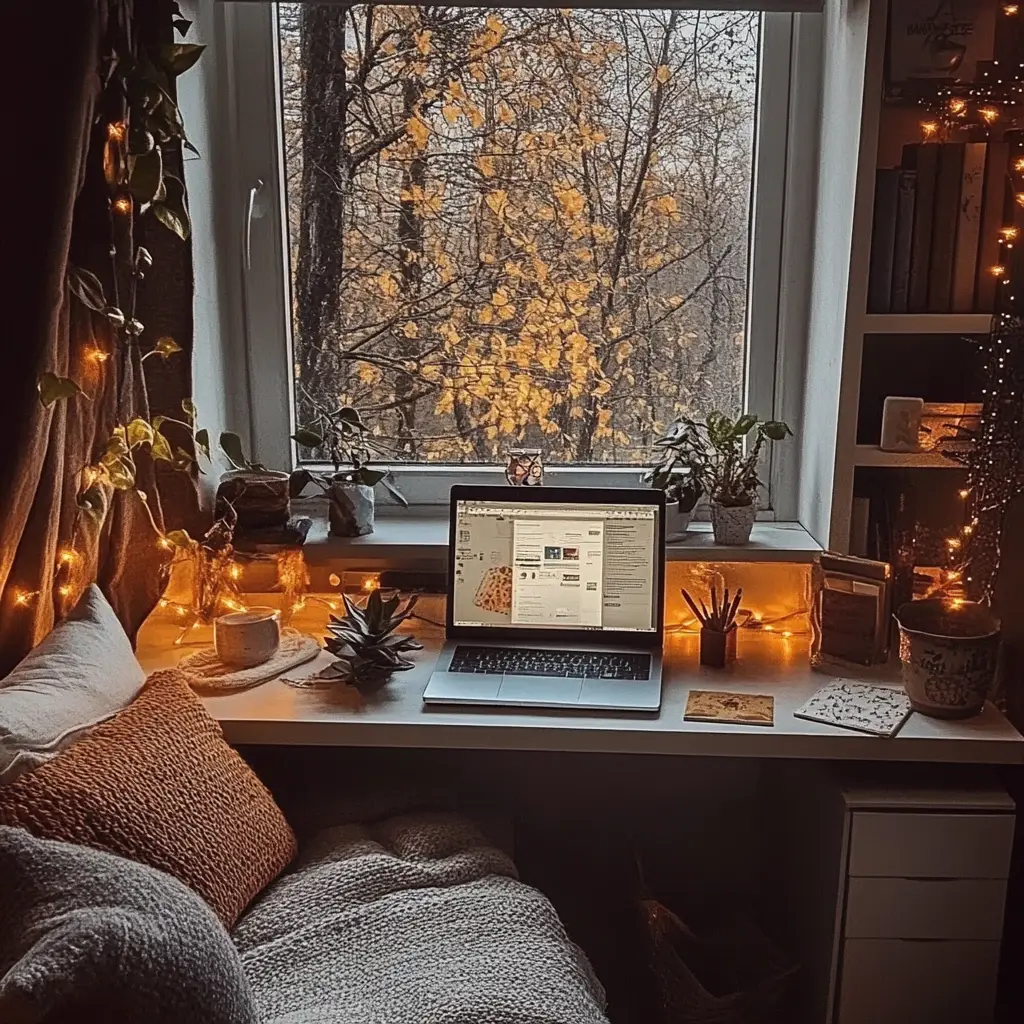 Desk Nook with Ambient Lamp
