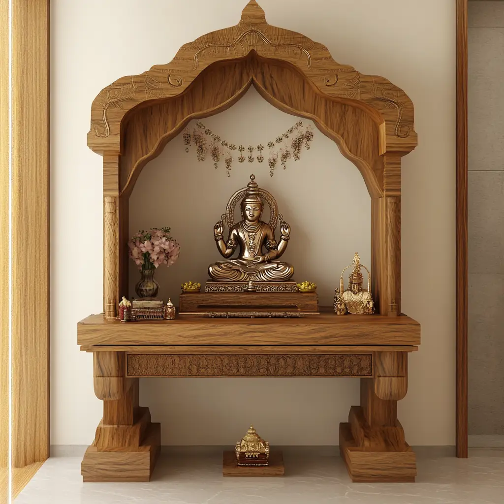 Dual-Use Console Pooja Table