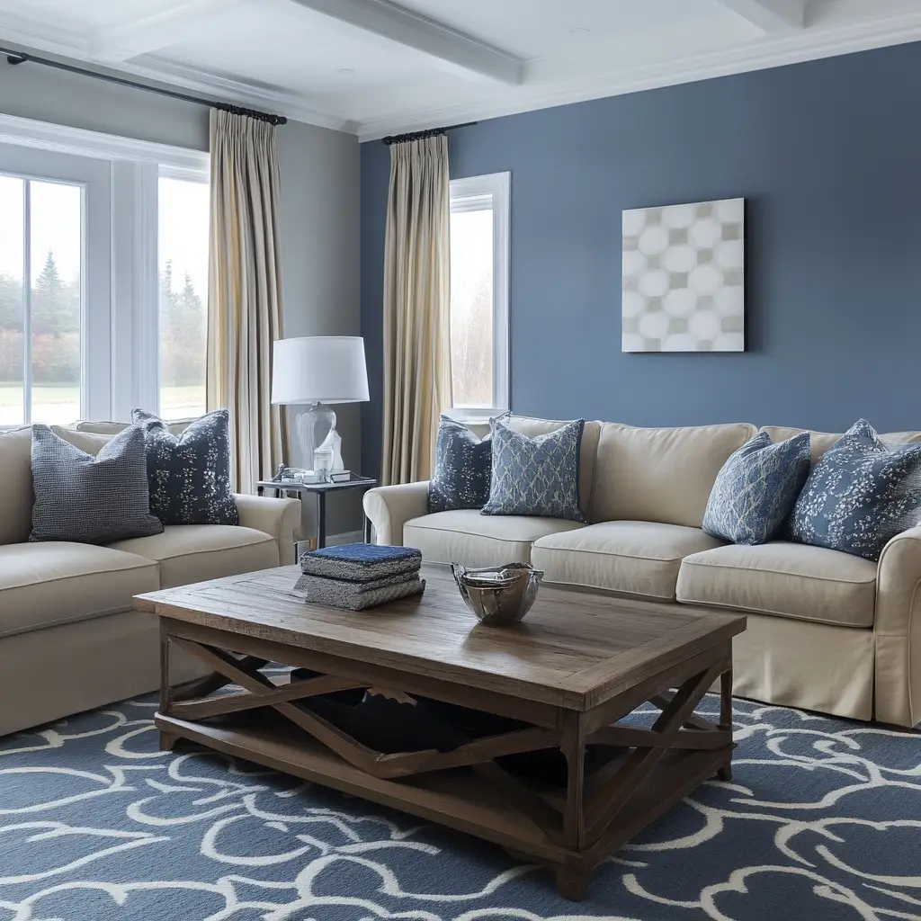 Dusty Blue and Taupe