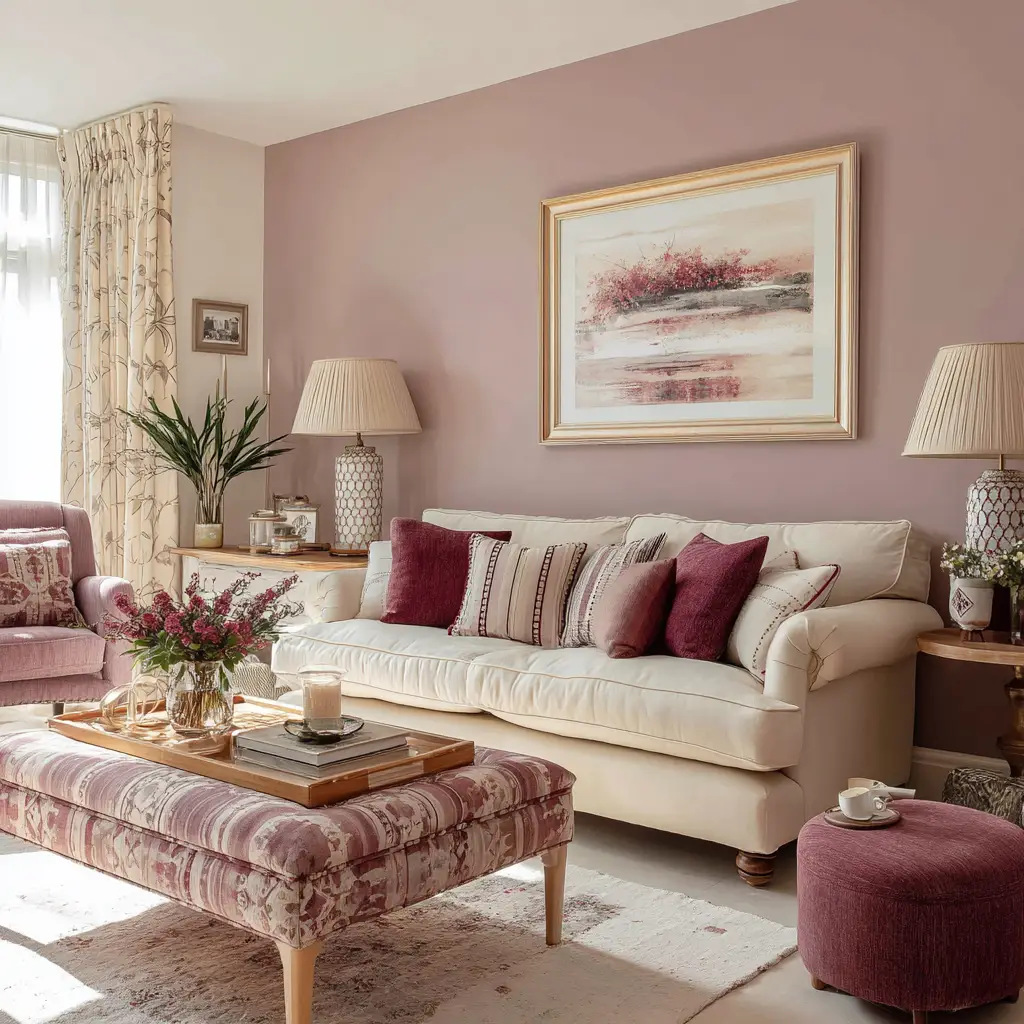Dusty Rose and Cream