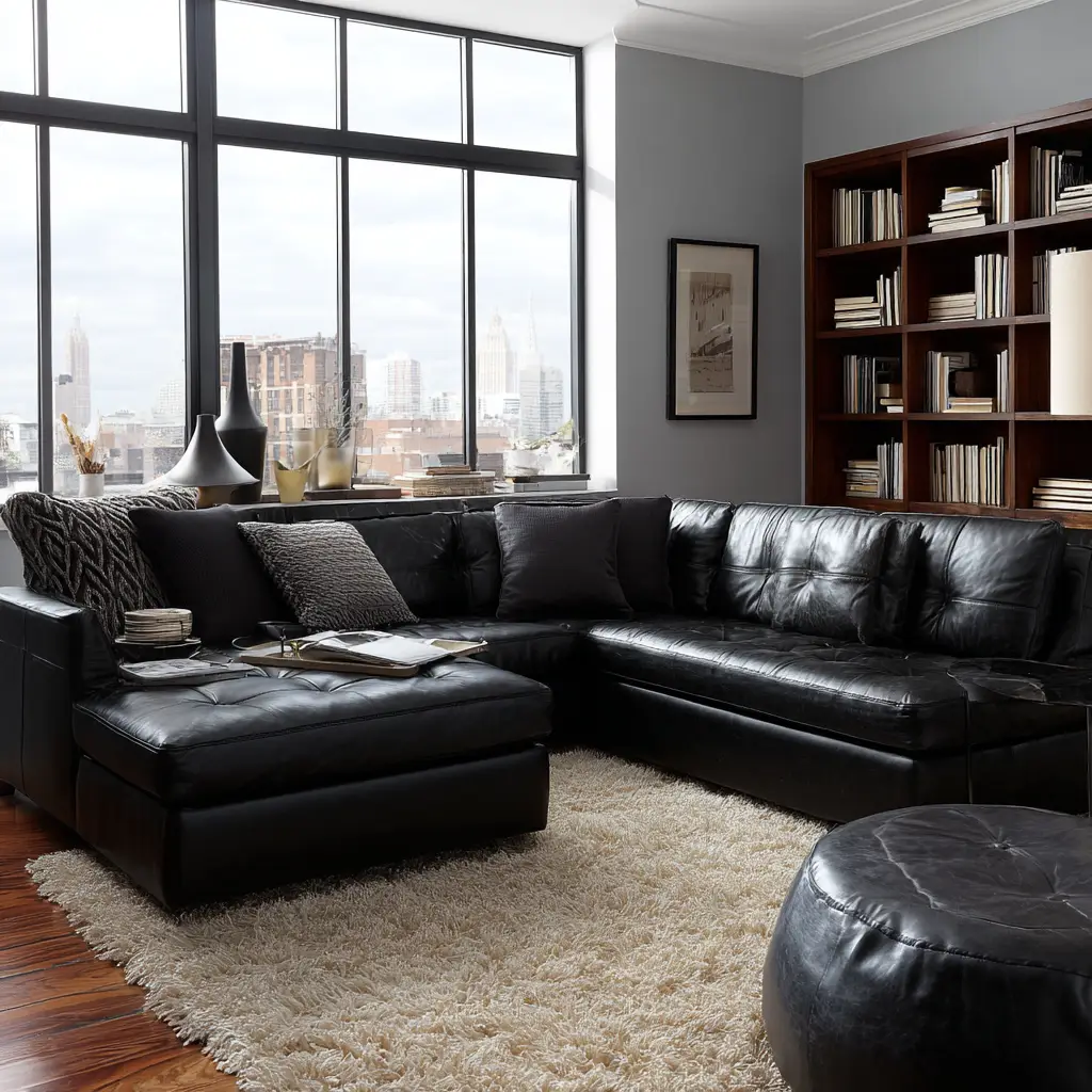 Embrace Black Leather for a Sleek Look