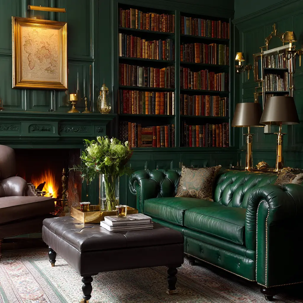 Emerald Green and Brass