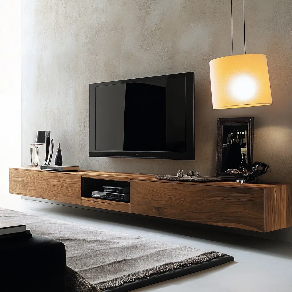 Floating Console with Drawers