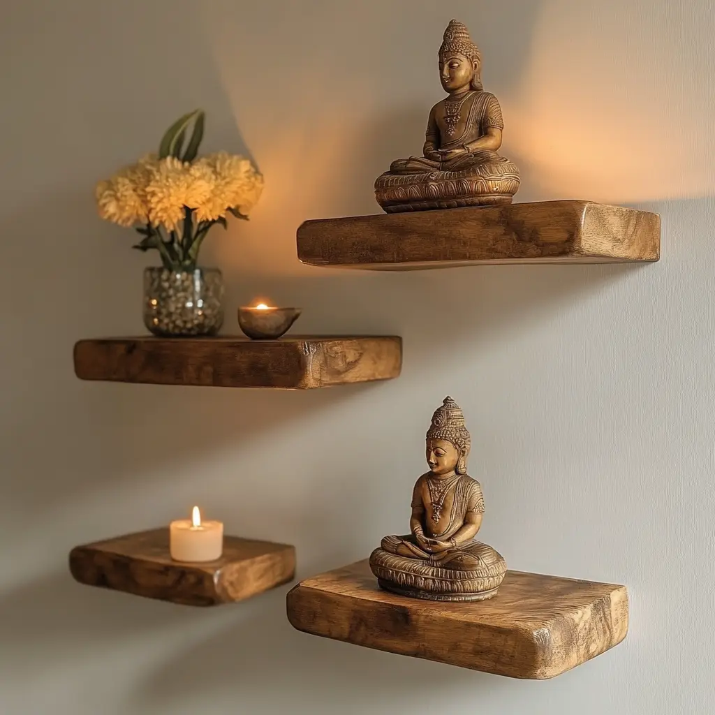 Floating Shelves for Deity Placement
