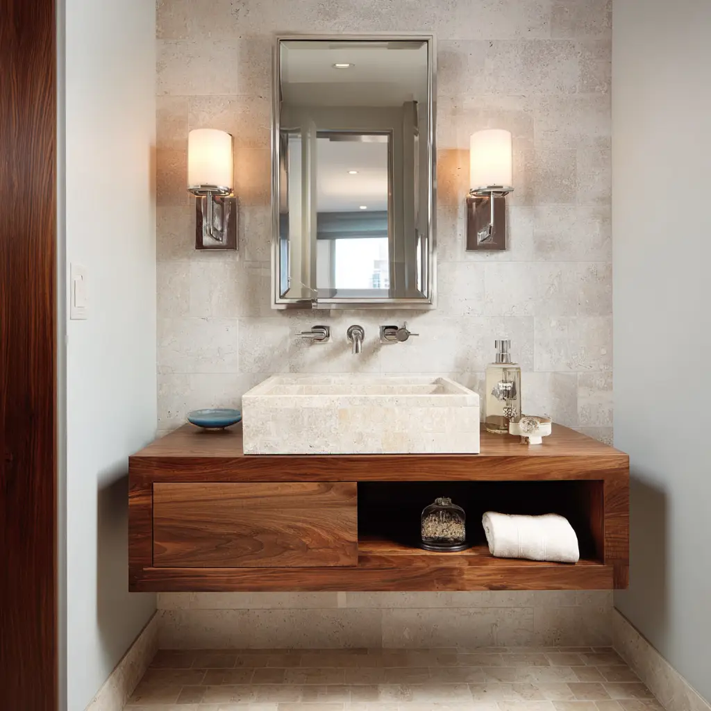 Floating Wood Vanity