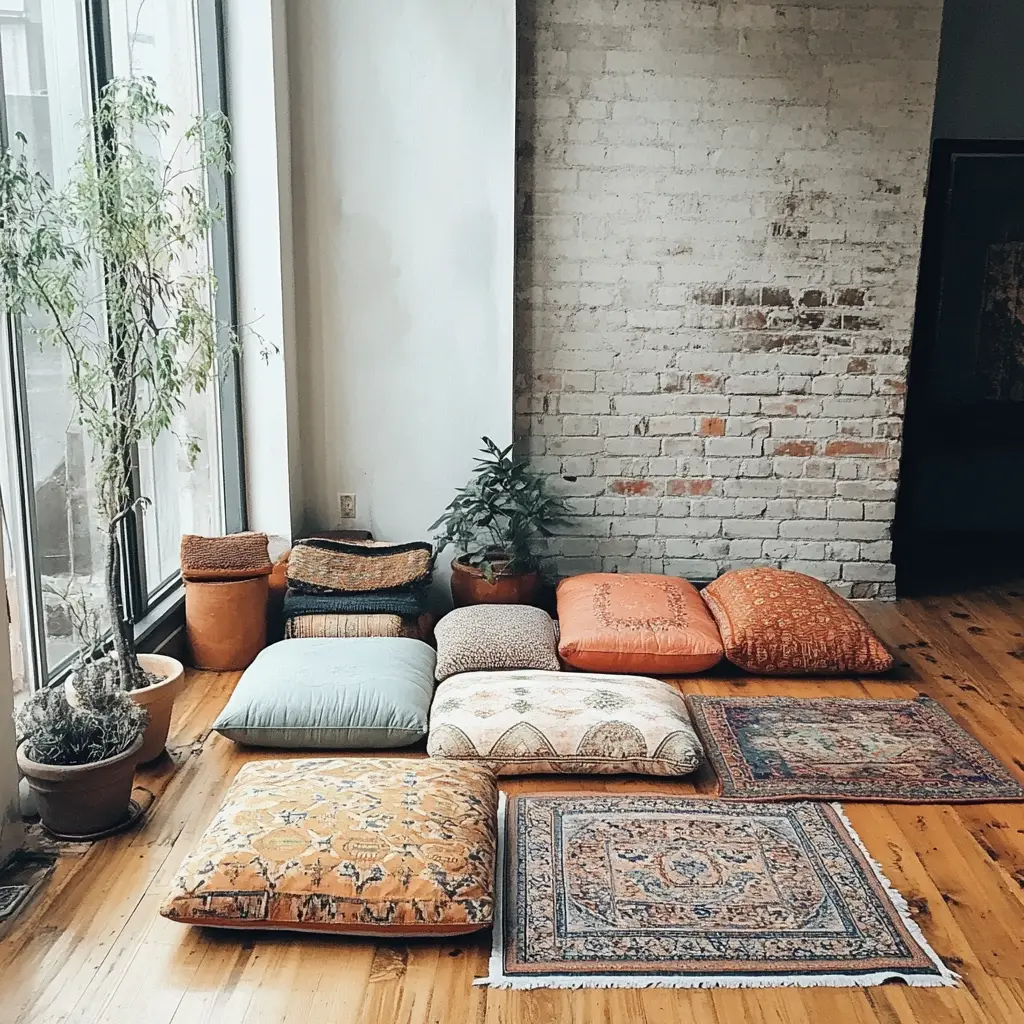 Floor Cushions and Poufs