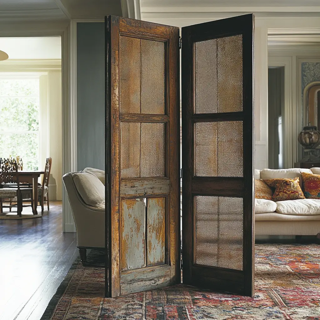 Folding Screens from Repurposed Doors