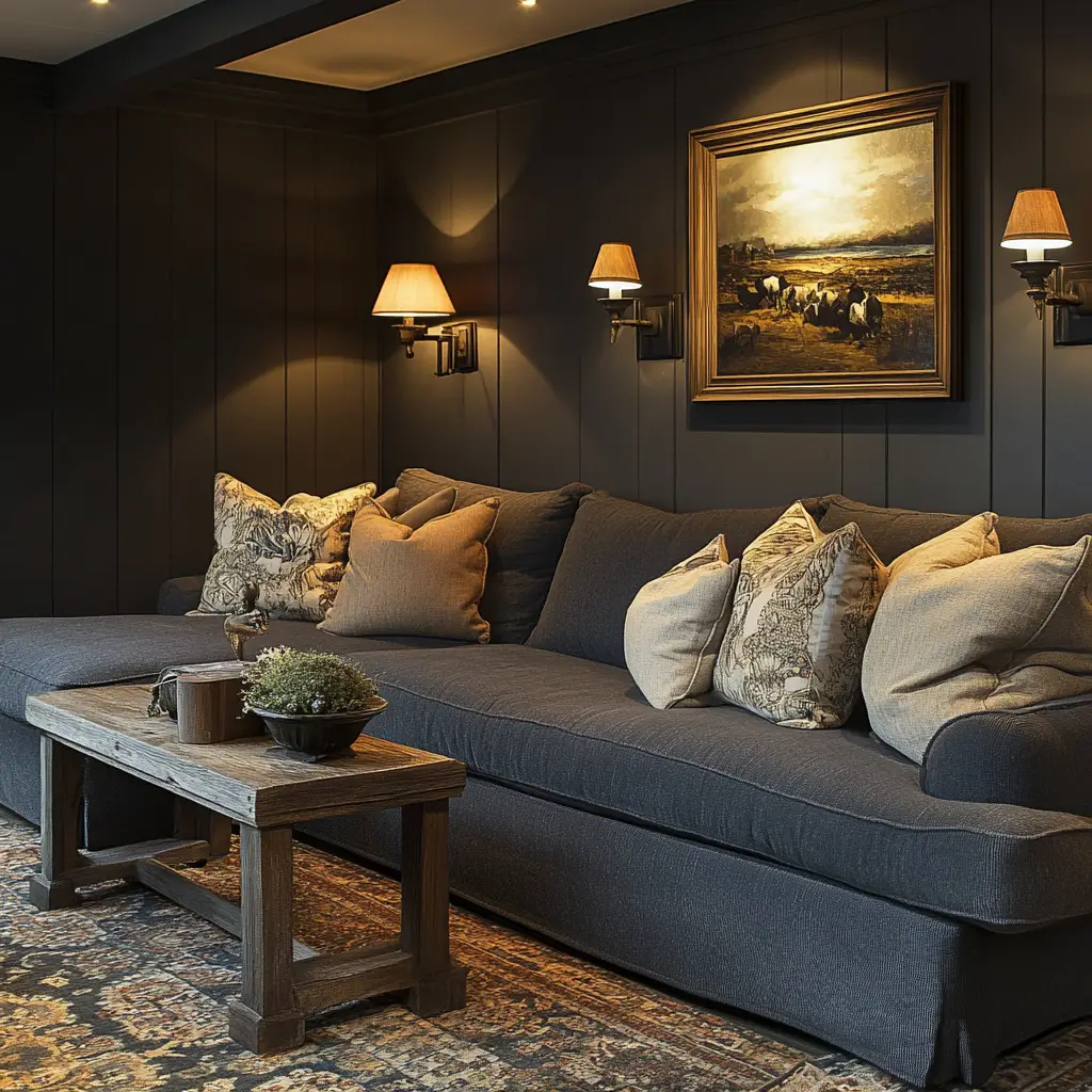 Frame the Couch with Matching Sconces
