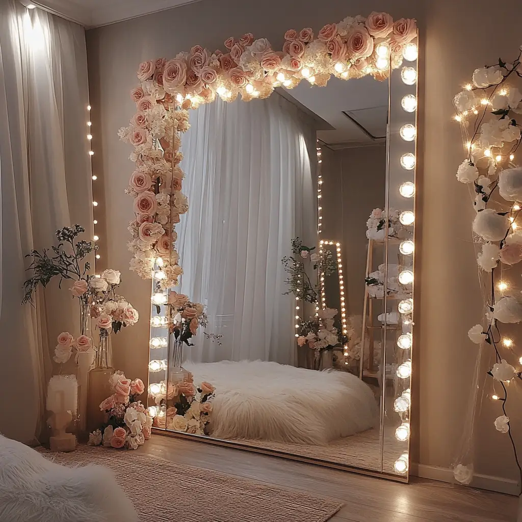 Full-Length Mirror with Lights