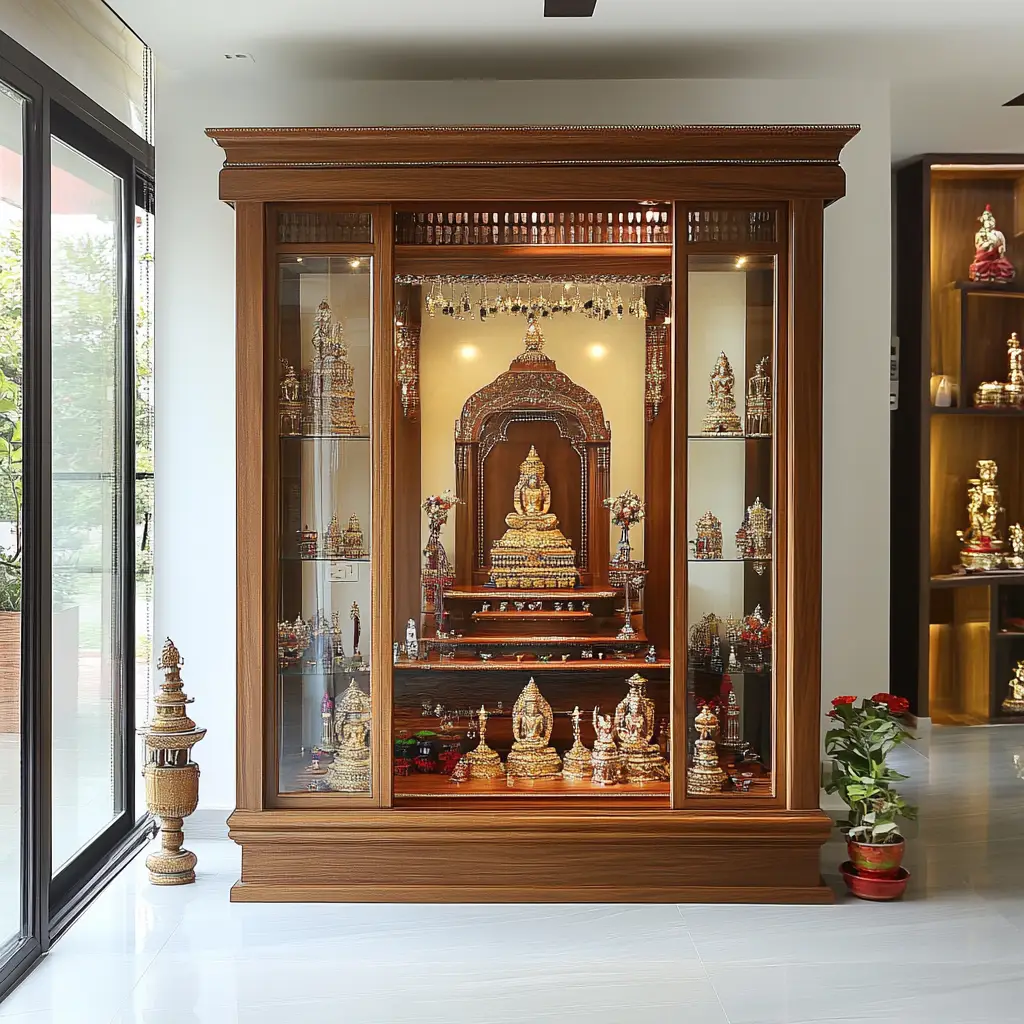 Glass Enclosed Pooja Unit