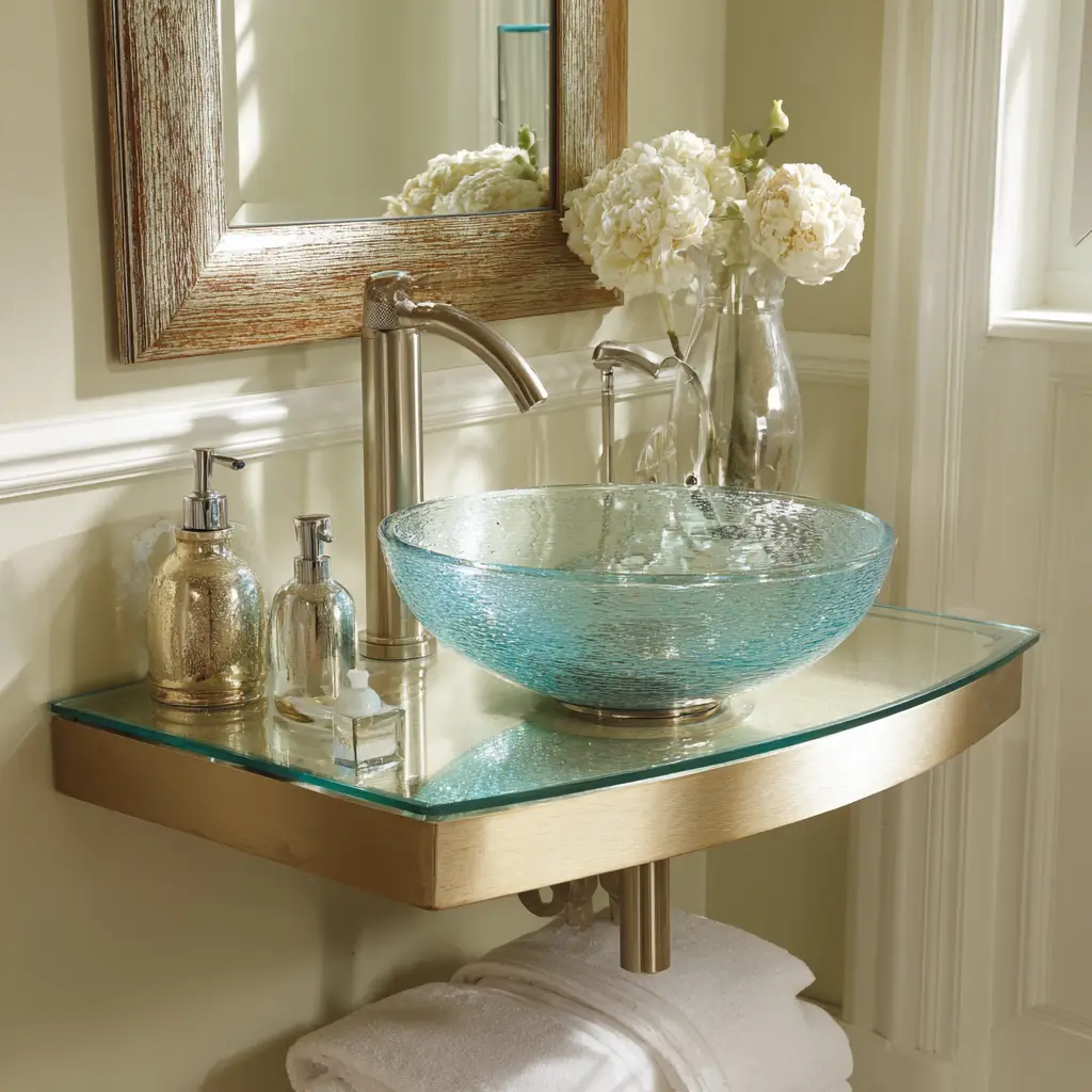 Glass Sink Vanity
