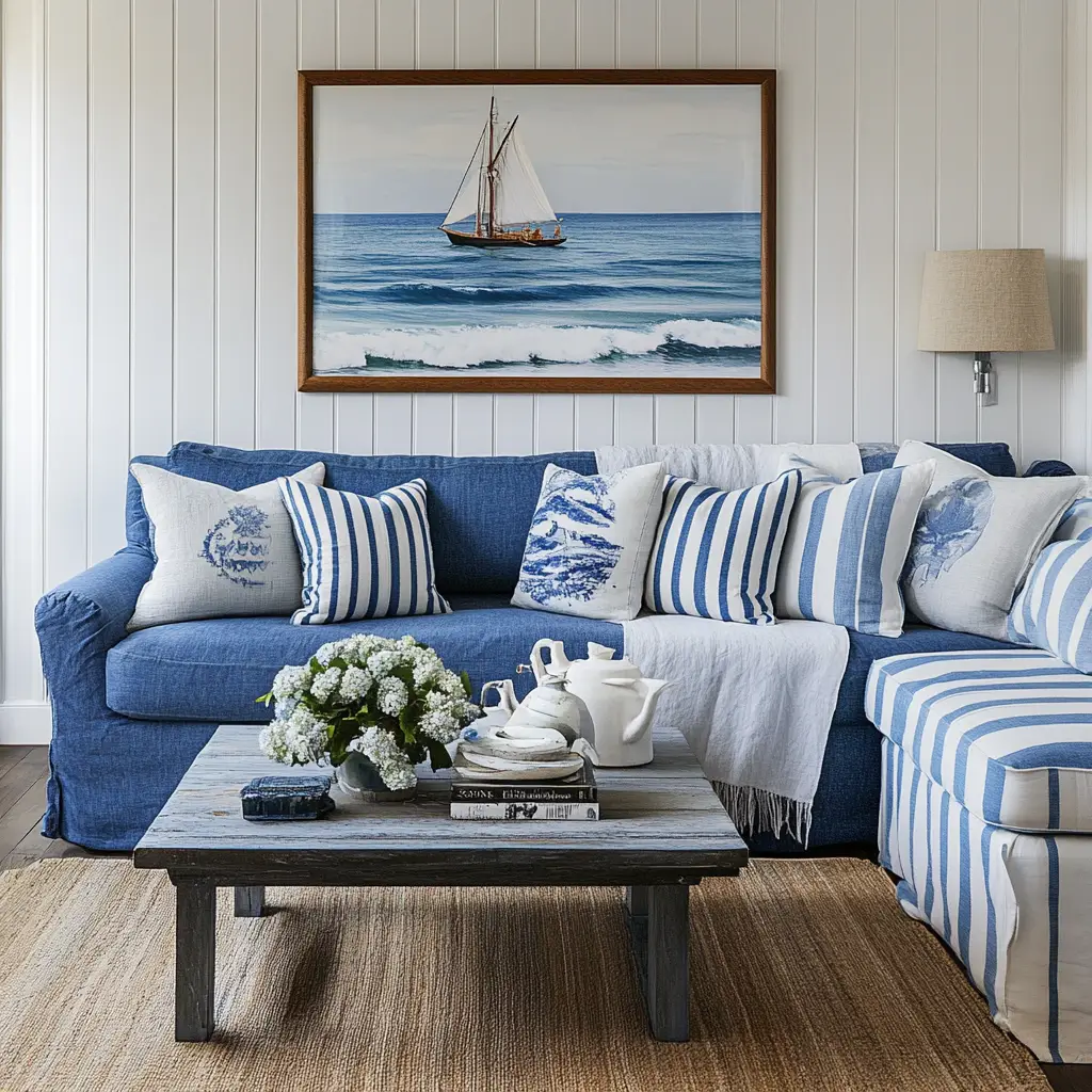 Go Coastal With Blue and White