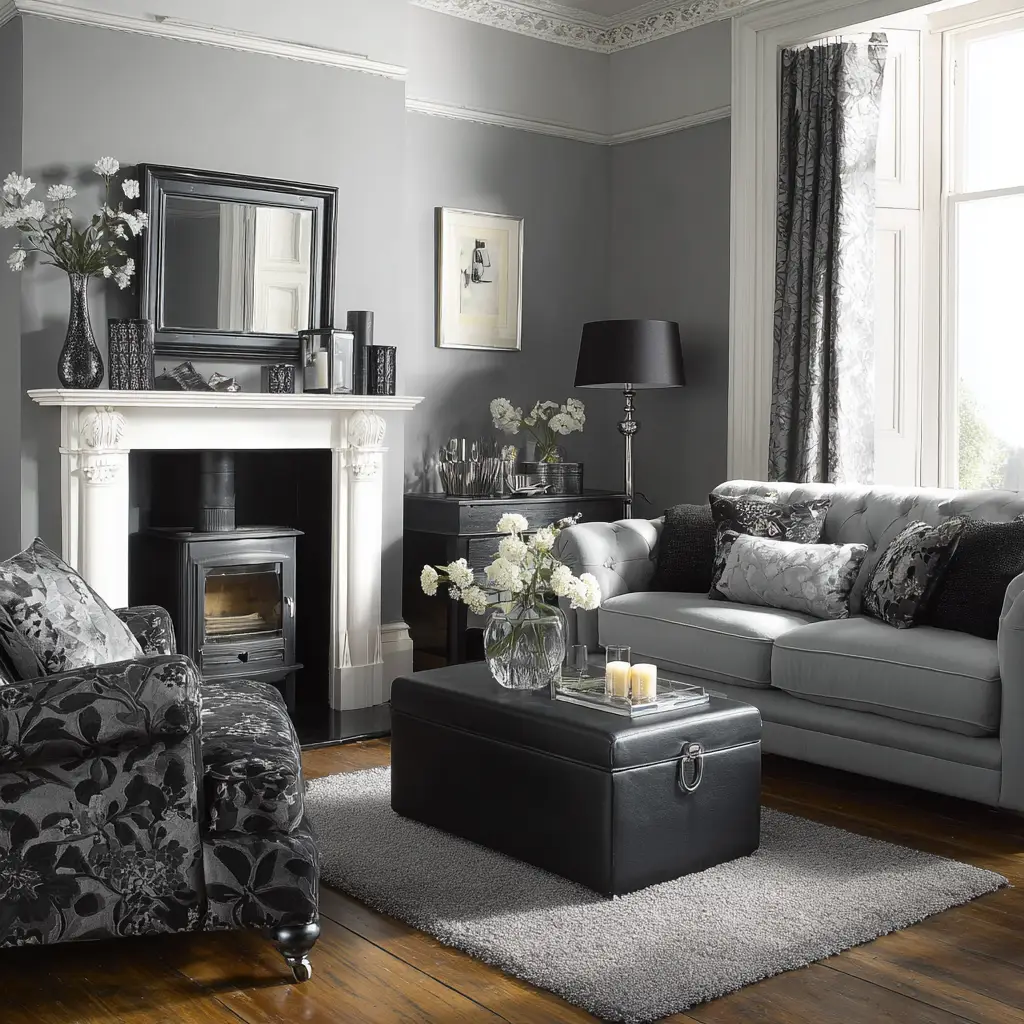 Grey with Black Accents
