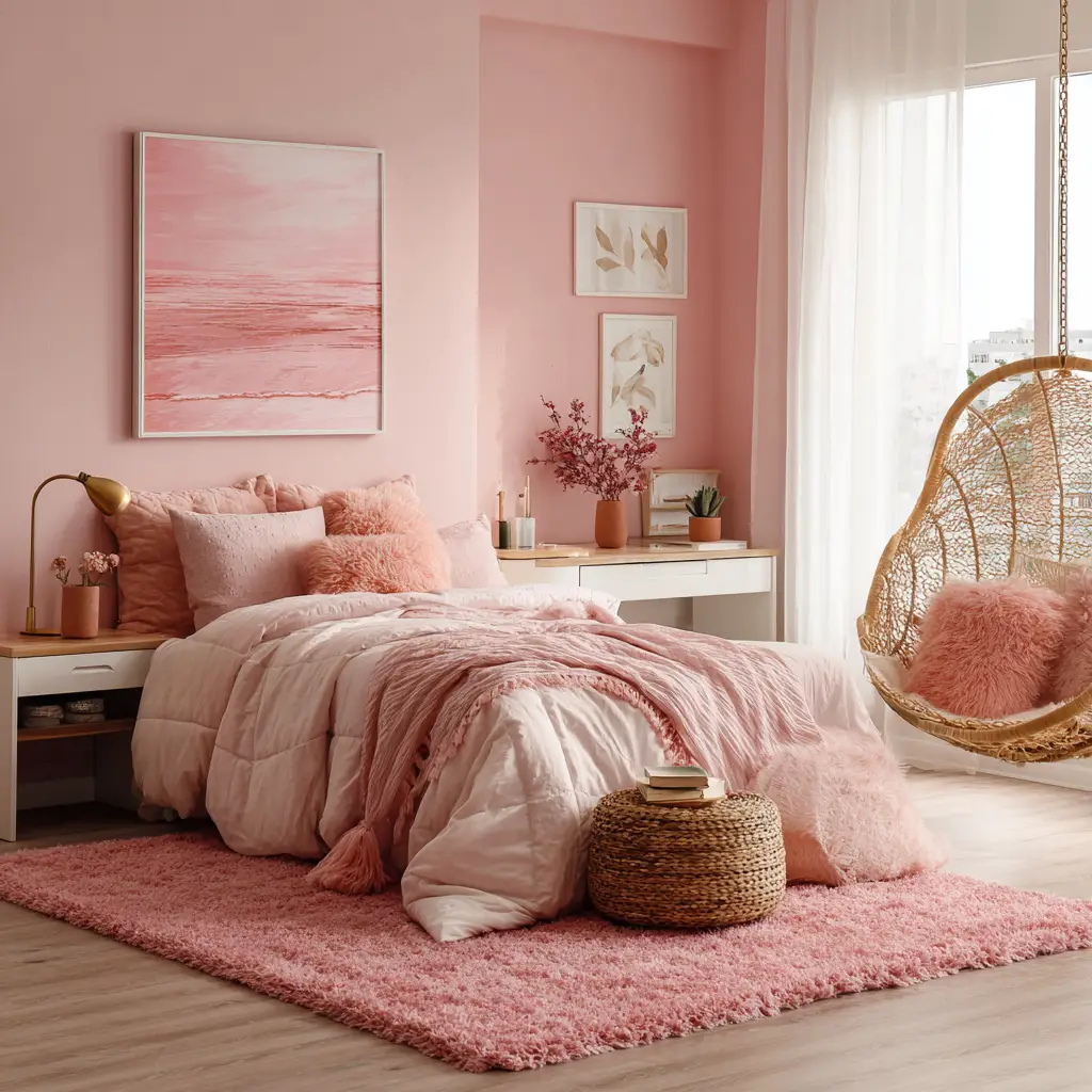 Hang Pink-Toned Wall Art