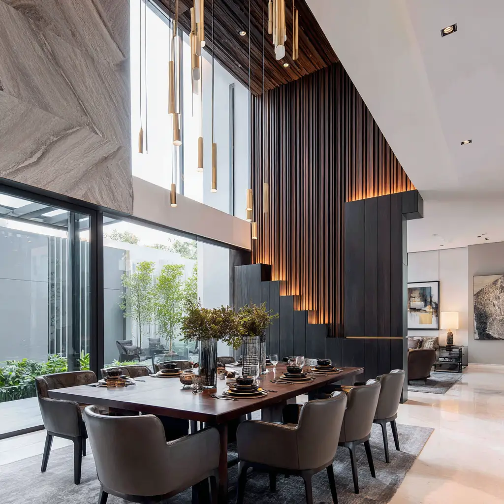 High Ceilings with Vertical Details