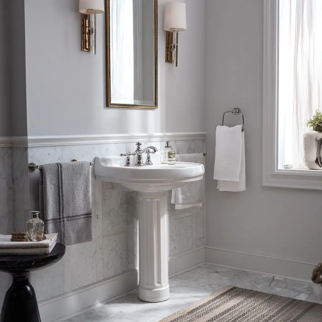 Incorporate a Pedestal Sink