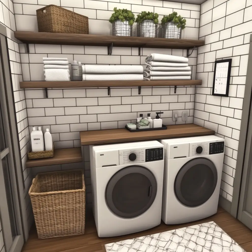 Industrial-Inspired Laundry Room