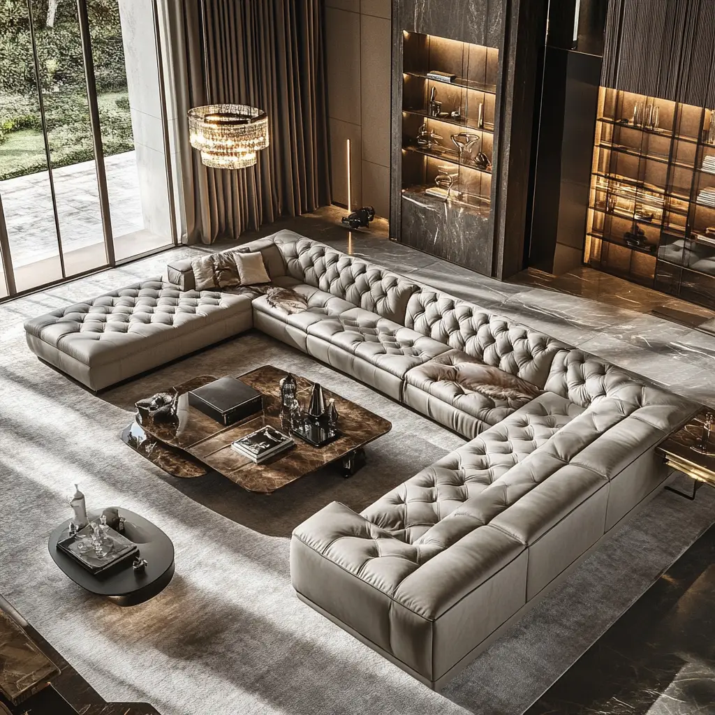 Italian Leather Sectional
