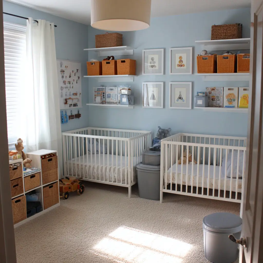 Label Storage Bins for Each Twin