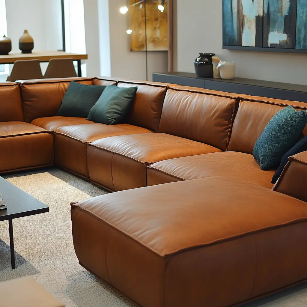 Leather Sectional Elegance