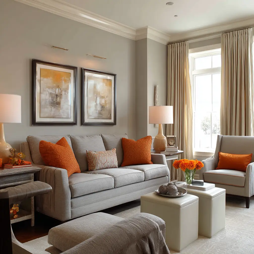 Light Grey and Warm Beige