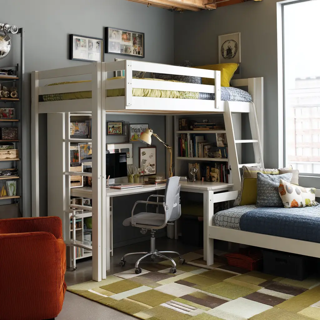Loft Beds with Desks Underneath