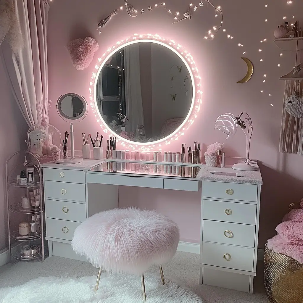 Makeup Vanity Setup