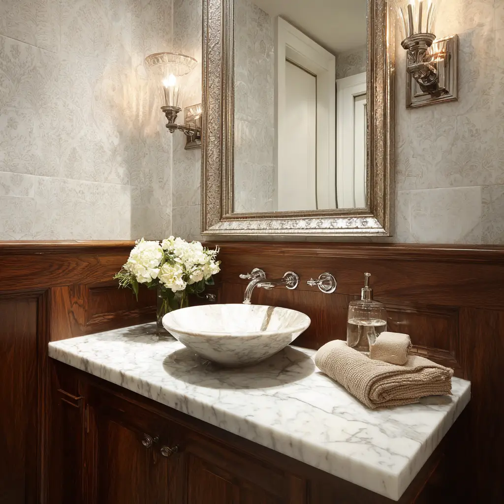 Marble-Topped Vanity