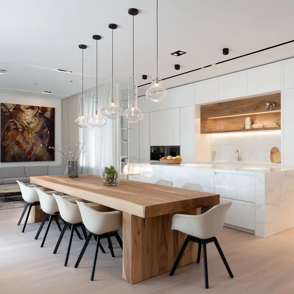 Minimalist White and Wood Palette