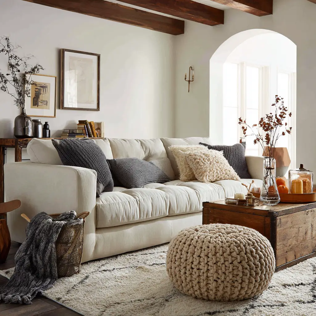 Neutral Toned Sofa for Versatility
