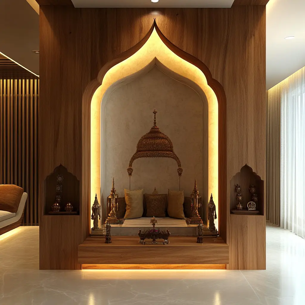 Niche in the Wall with Arch Design