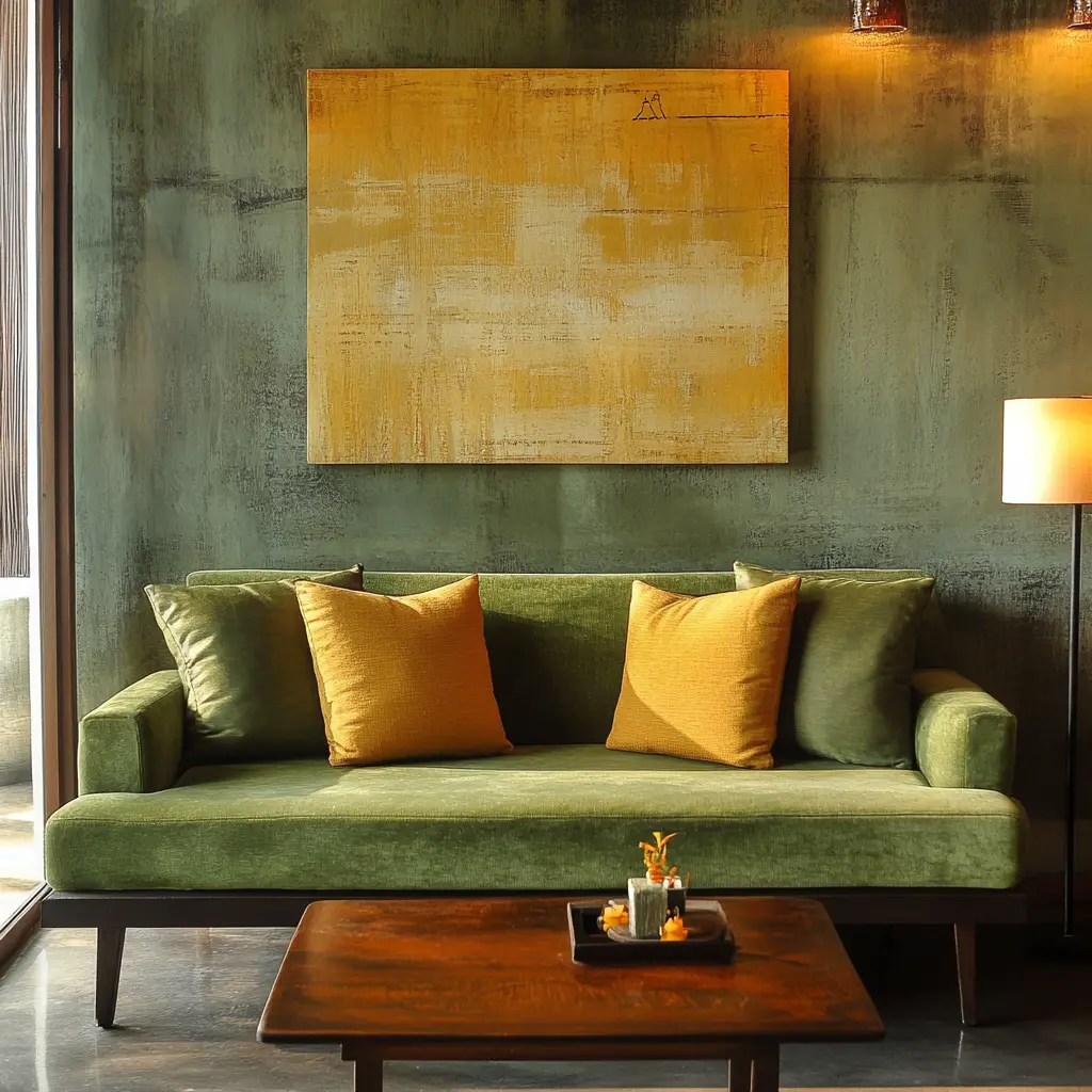 Olive Green and Rust
