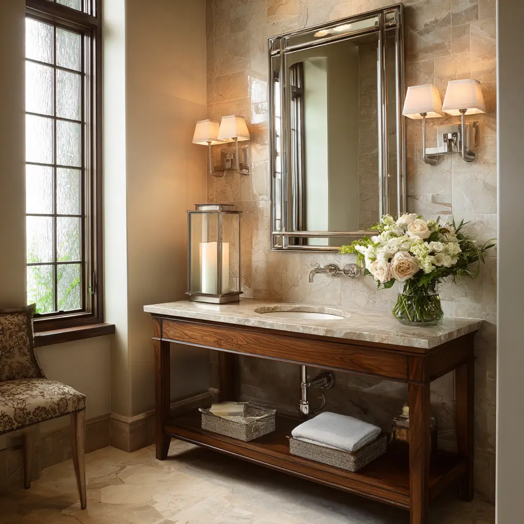 Open Shelf Vanity