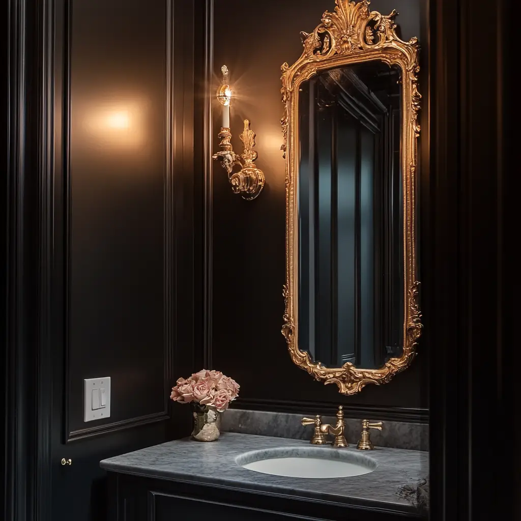 Oversized Mirror in a Dark Space