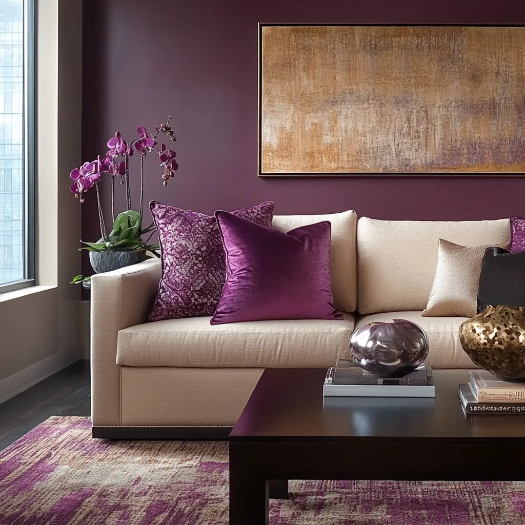Plum and Beige
