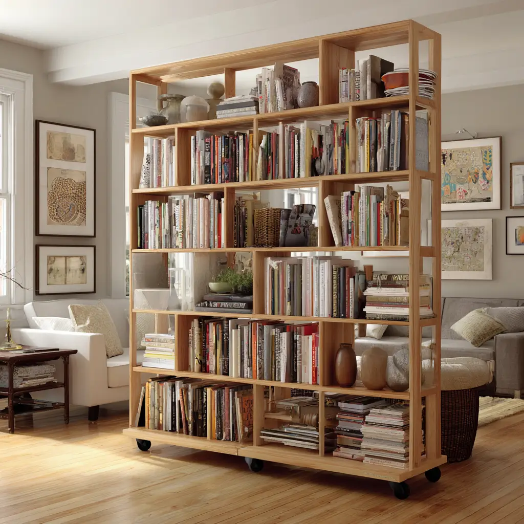 Rolling Bookcase on Casters