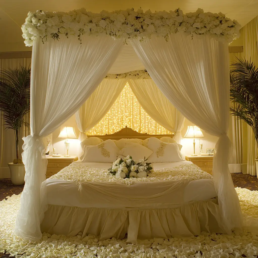 Romantic Canopy Bed Setup
