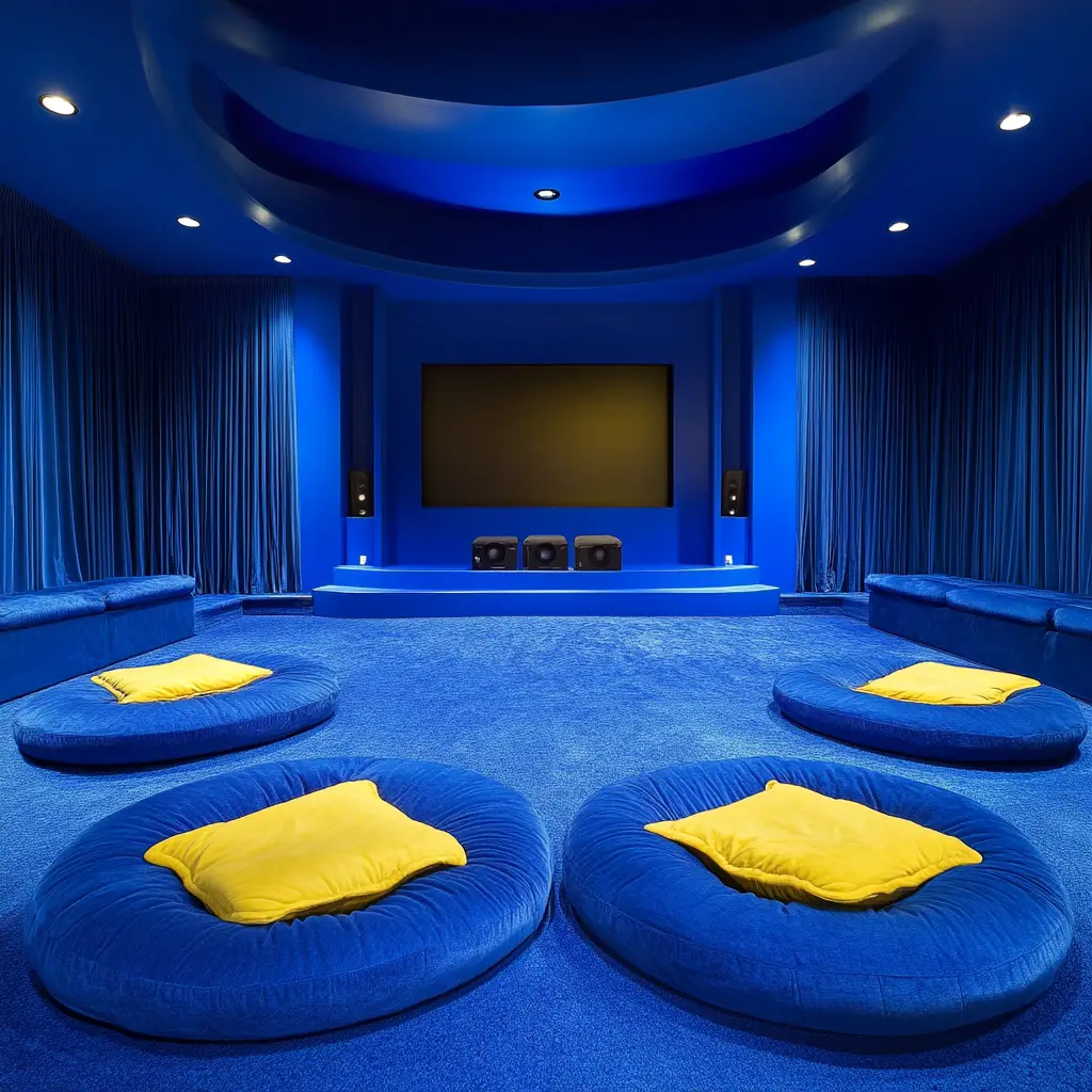 Royal Blue Media Room
