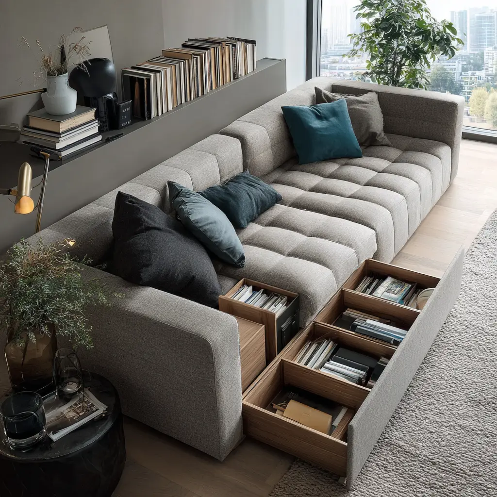Sofa with Built-in Storage