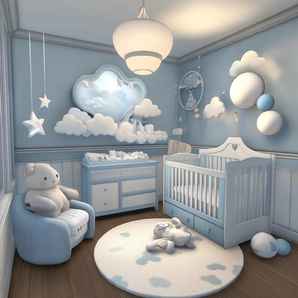 Soft Blue and White Dreamland
