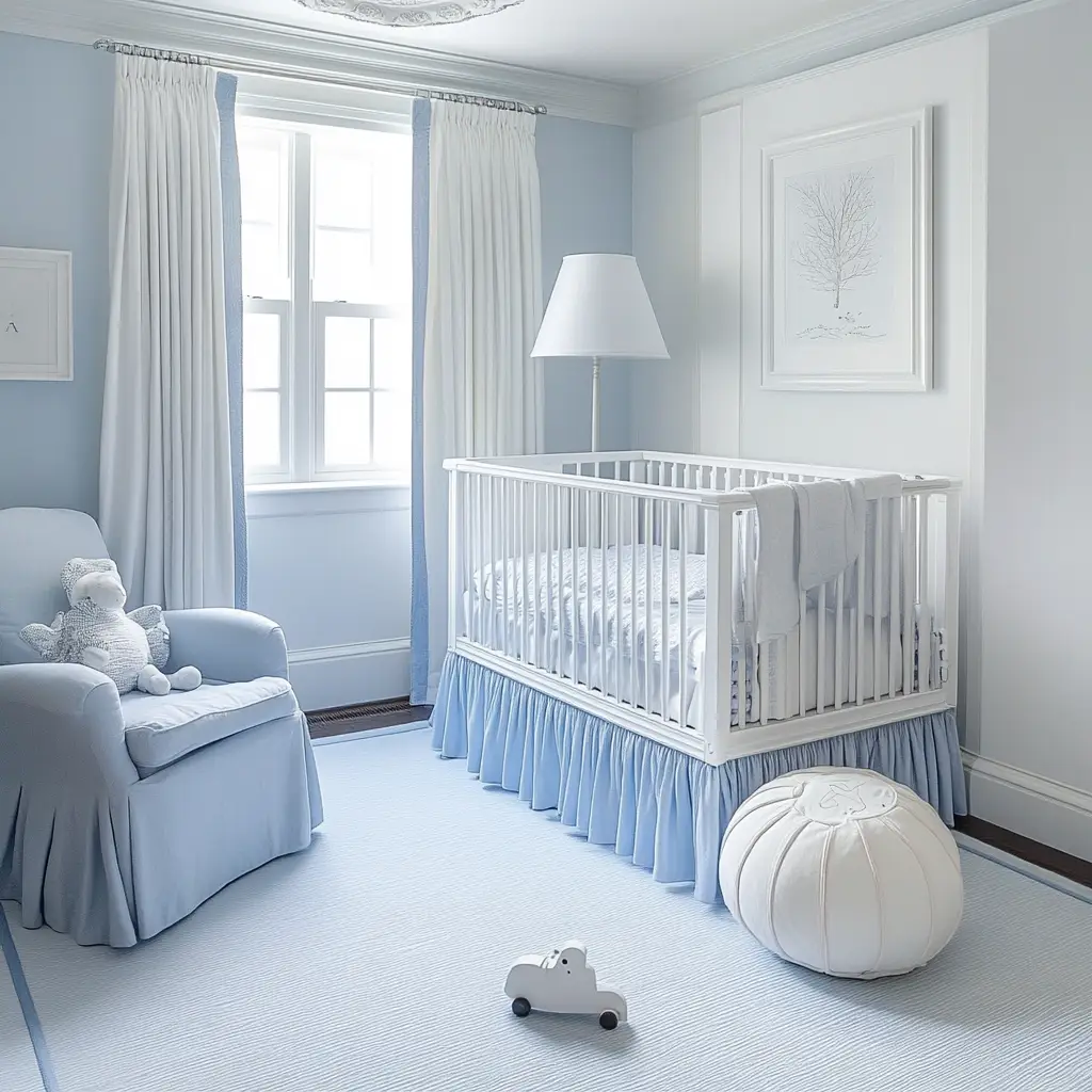 Soft Blue and White Palette