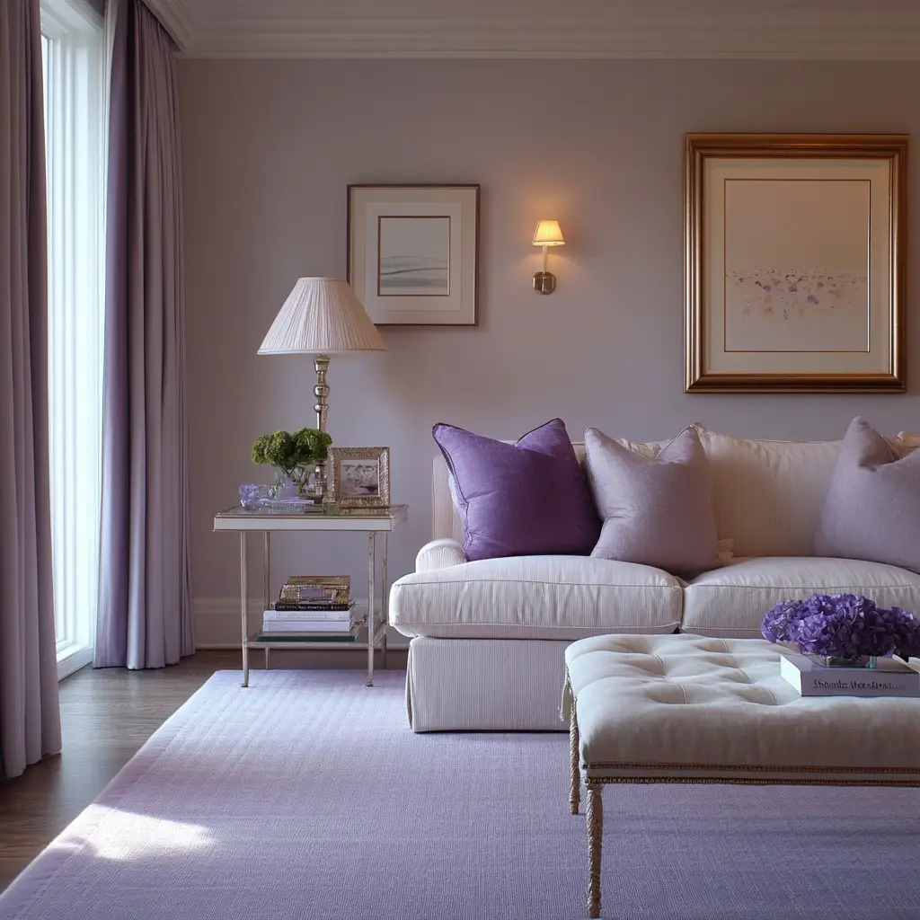 Soft Lavender and Cream