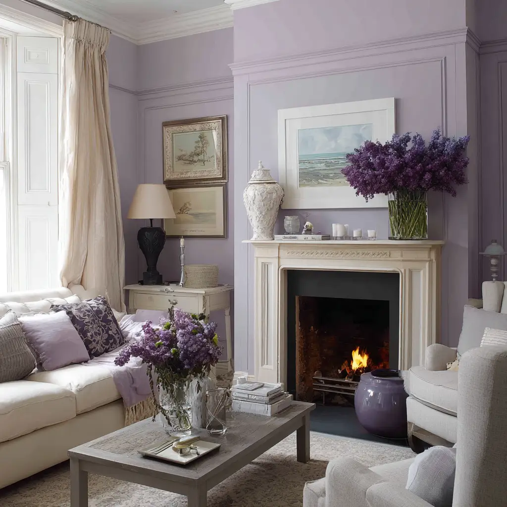 Soft Lavender and Pale Grey