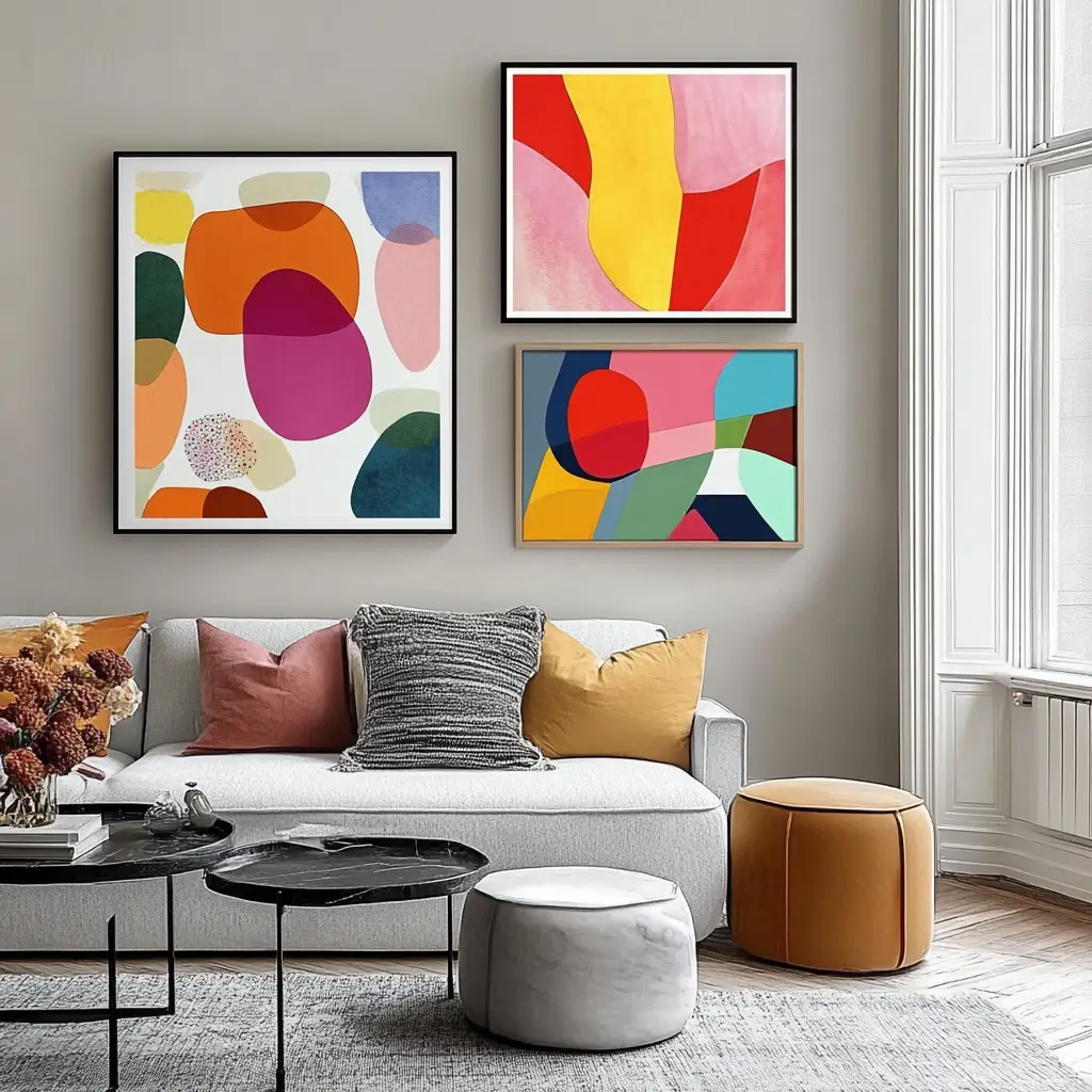 Soft Wall Art and Colorful Prints