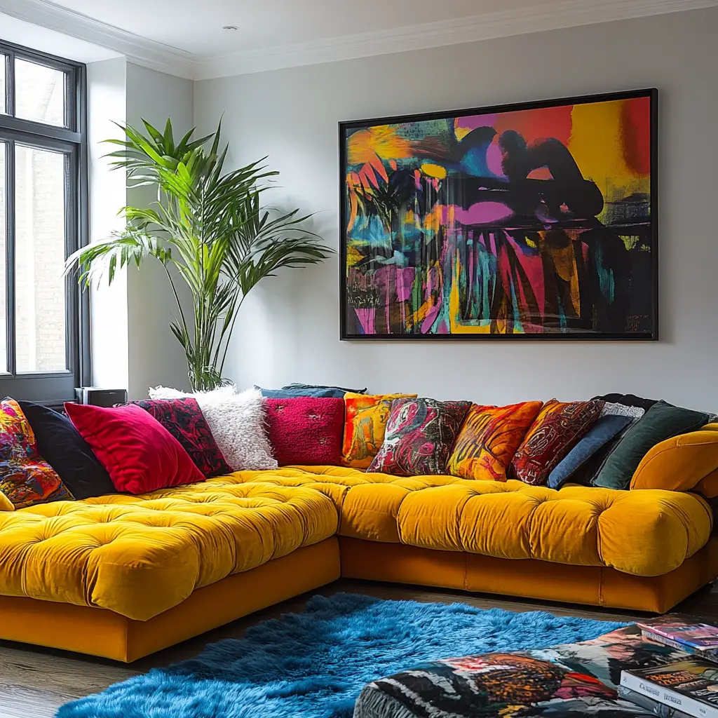 Statement Color Sofa