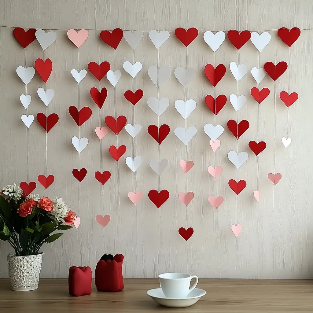 String of Hearts Garland