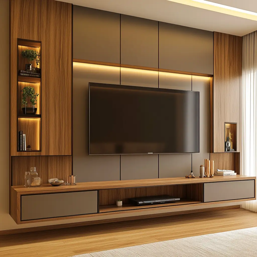 TV with Gallery Wall