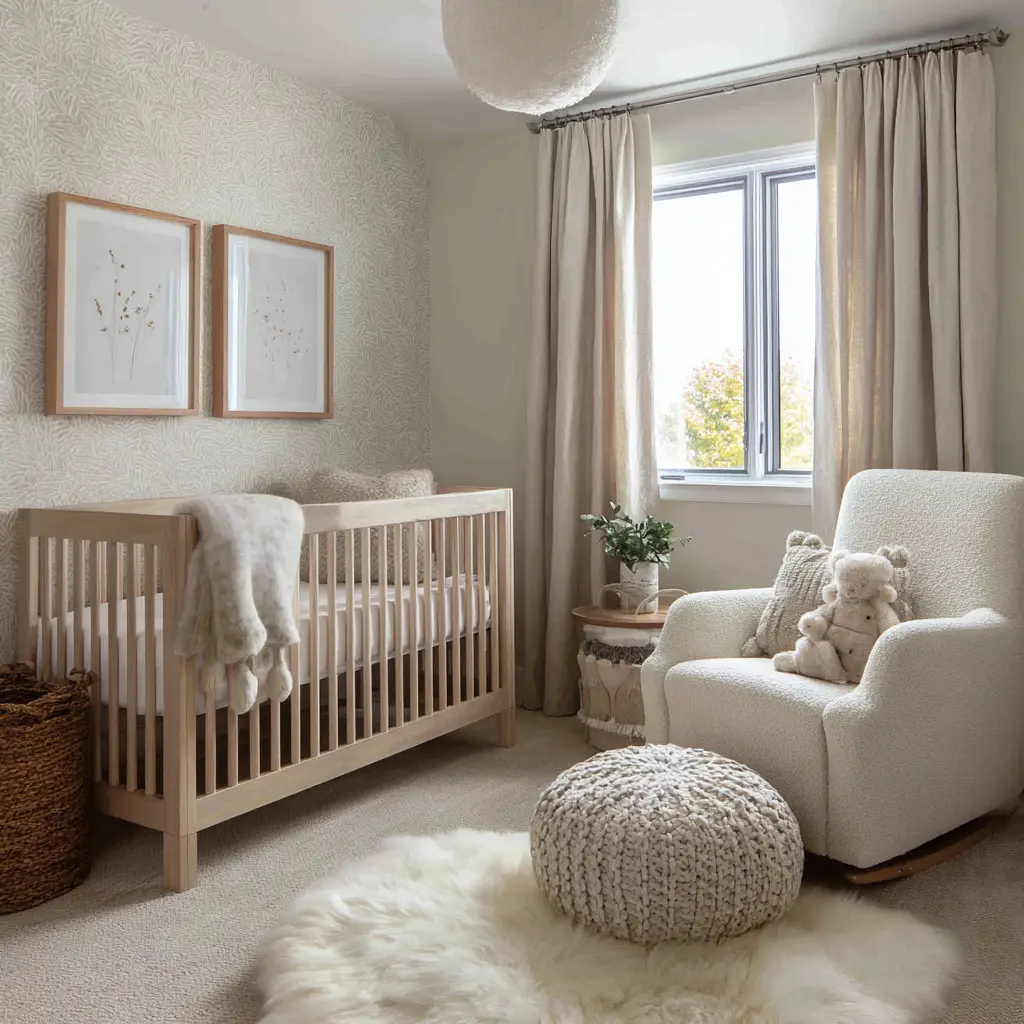 Textured Wallpaper in Soft Tones